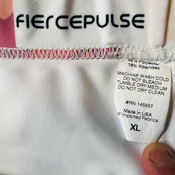 FIERCEPULSE WOMENS PRETTY FLORAL ATHLETIC LEGGINGS SIZE XL - Picture 2 of 8